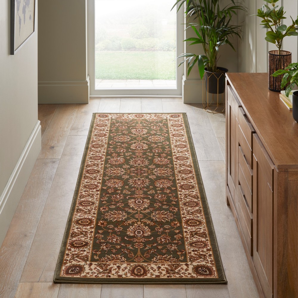 Grand Heritage GH102 Traditional Persian Runner Rugs by Concept Looms in Green